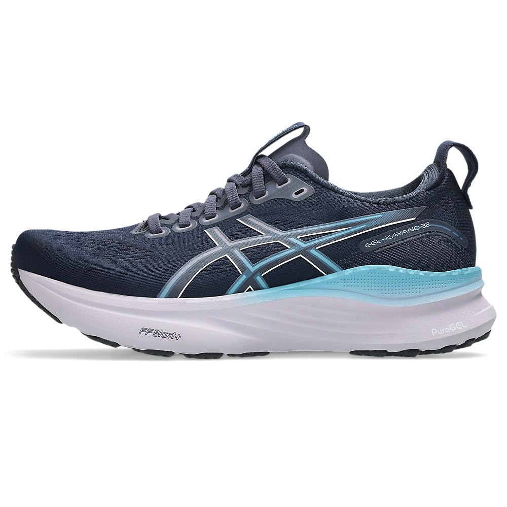 ASICS Gel-Kayano 32, Sneaker Mujer, Midnight Stillwater, 41.5 EU