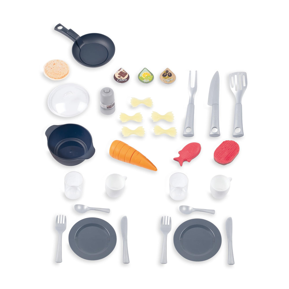 Smoby- Cocina Infantil Evolutiva con Sonidos, Encimera Elevable hasta 8cm Extra, 31 Accesorios, 4 Electrodomésticos, Juguete Niños Niñas A Partir de 3 años (7600312308)