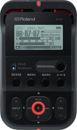 Roland R-07 Grabador de Audio portátil de Alta resolución, Rojo/Negro/Blanco
