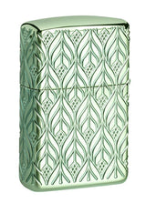 Zippo Elegant Dragon DesignMultiCut/Lustre28129 – Armor HP Green Encendedor, Design, 5,83,81,2 (49054), Armor High Polish Green - Elegant Dragon