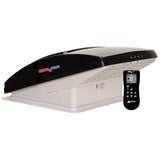 MAXXAIR Maxxfan Deluxe - Ventilador y cubierta de ventilación, todo en uno, potente ventilador reversible de 10 velocidades con termostato, cubierta de lluvia integrada, control remoto, ventilador de