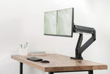 DIGITUS Soporte de mesa para monitor doble con muelle neumático 2x 35", 2x 15 kg máx. negro