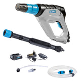 Gloria MultiJet 18 V Set | Utilizable como Limpiador a presión, Pistola de Espuma, pulverizador, Cepillo | Boquilla 4 en 1, Lanza de 40 cm, Manguera de 5 m | Incl. batería 18 V Bosch