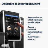 De'Longhi Dinamica Plus ECAM382.70.B, Máquina Automática de Café en Grano, Máquina Cappuccino con LatteCrema Hot, Cafetera Espresso, Taza con 18 Recetas, Pantalla TFT 3,5'', 1450W, Negro