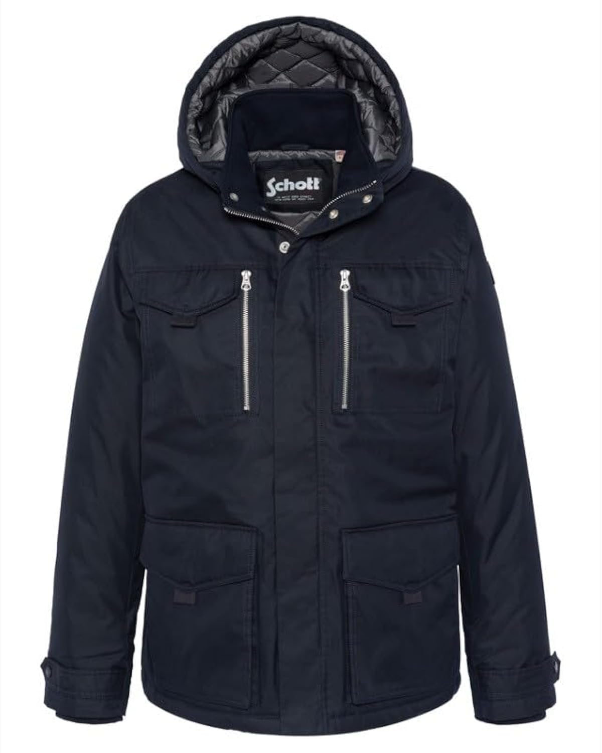 Schott NYC Baldwyn Chaqueta, Azul Marino, XL para Hombre