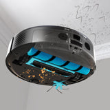 Cecotec Robot Aspirador Conga 12090 Twice Roller Home&Fill. Base de Autovaciado, Tanque Mixto, Láser Integrado, 4000 Pa, Autonomía 240', Fregado, Cepillo Multifunción, Cepillo Lateral, App
