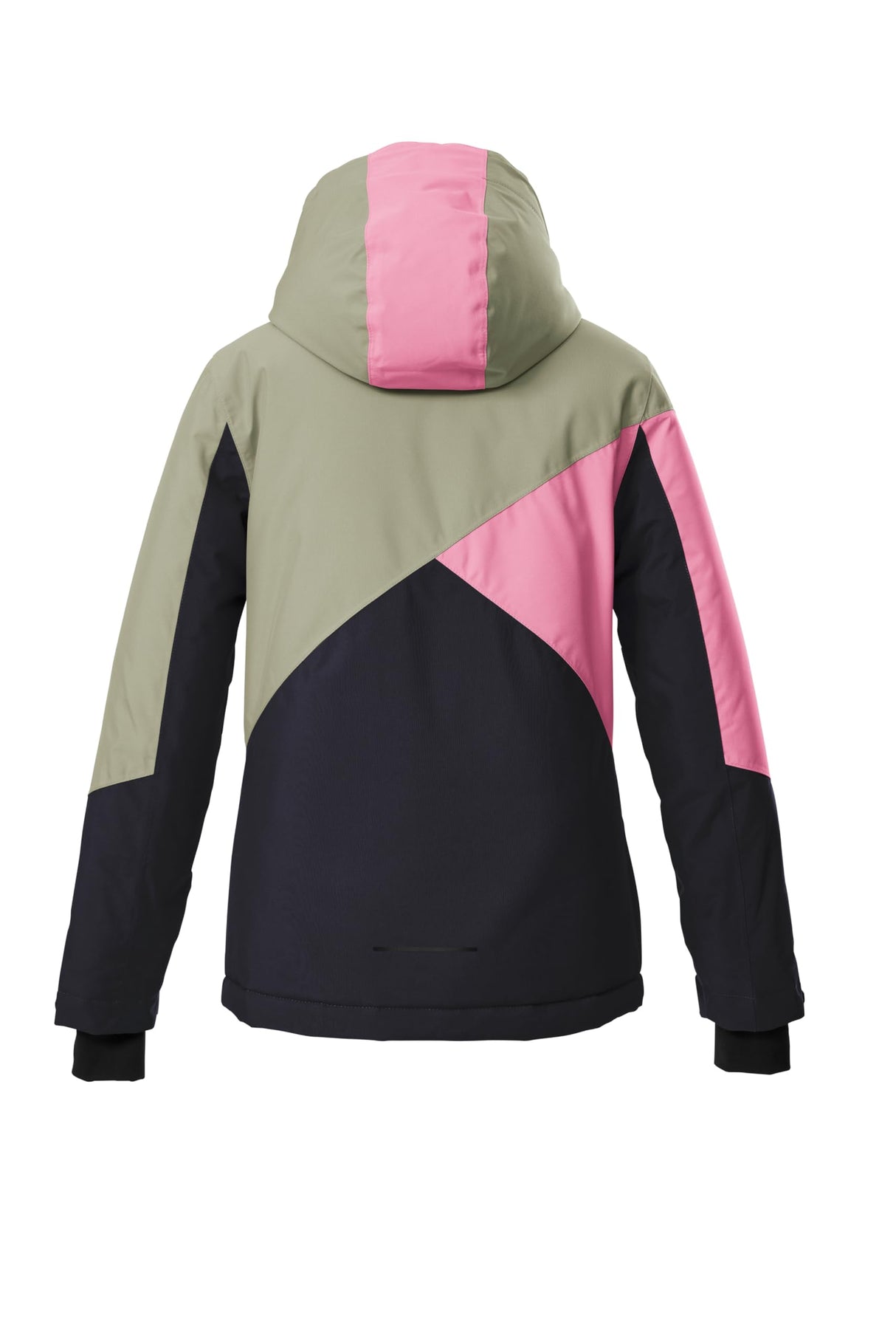 killtec Niñas Chaqueta de esquí/chaqueta funcional con capucha y protección contra la nieve KSW 209 GRLS SKI JCKT, schwarz blau/sage/hell himbeere, 140, 43563-000