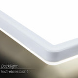 BRILONER - Plafón LED, Panel LED, Ultra Plano, Efecto Retroiluminación, Luz Blanca Neutra, 36W, 4800 Lúm, Luces Habitacion, Rectangular, Cocina, Luz, 98x20 cm, Blanco