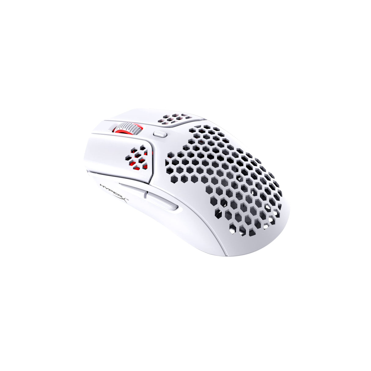 HyperX Pulsefire Haste - Ratón inalámbrico para juegos - Ultraligero, 62g, 100 horas de duración de la batería, 2,4 GHz inalámbrico, carcasa de panel de abejas, diseño hexagonal - Blanco/Rosa