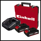 Einhell Professional Taladro percutor con batería TP-CD 18/60 Li-i BL +39 Power X-Change (18V, 60 Nm, set de puntas/brocas de 39 piezas, 2 baterías PXC de 2,0 Ah, E-Box Basic)
