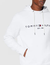 Tommy Hilfiger Sudadera Hombre Tommy Logo con capucha, Blanco (White), M
