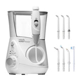 Waterpik Ultra Irrigador Dental Sobremesa Profesional con Agua a Presión y Sistema Avanzado de Control de Presión Mediante 10 Posiciones con 7 Boquillas, Eliminación de Placa Dental, Blanco (WP-660EU)