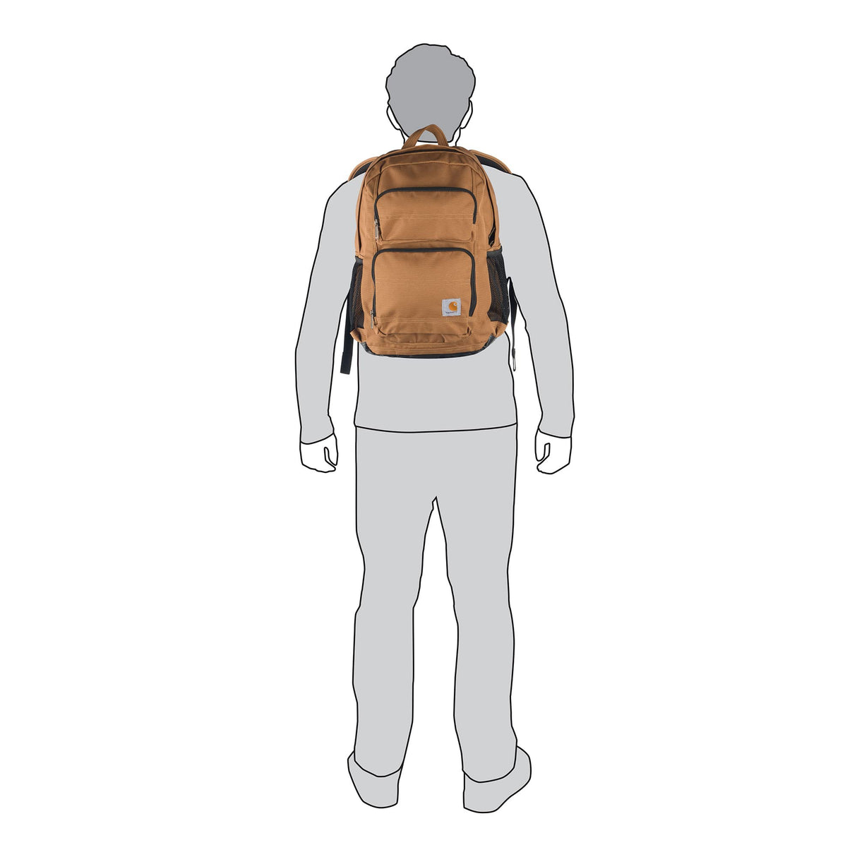 Carhartt 19032104 legado estándar trabajo mochila con acolchado funda blanda para ordenador portátil y Tablet de almacenamiento, color gris