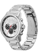 Armani Exchange Reloj Hombre, Movimiento cronógrafo de Cuarzo y Caja de 44mm con Correa de Acero Inoxidable