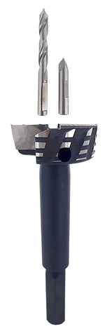 Famag Bormax HM prima 1664508 - Juego de brocas (8 unidades, diámetro de 15-50 mm, incluye punta centradora y taladro previo, para todos los materiales de madera, con caja de madera), color gris