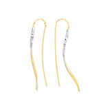Amor pendientes Pendientes de mujer, 4 cm, Bicolor, Viene en caja de regalo de joyería,