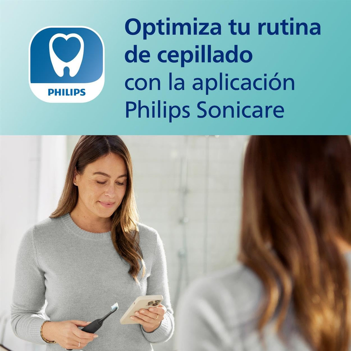 Philips Sonicare DiamondClean 9000 cepillo dental eléctrico, paquete doble, cepillo dental sónico con aplicación, sensor de presión, vaso de carga, negro y oro rosa, modelo HX9914/61