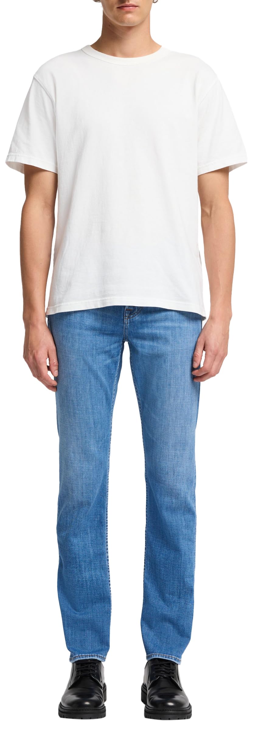 7 For All Mankind Slimmy Jazz Age Jeans, Mediados Azul, 32W Hombres