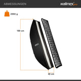 Walimex pro Studio Striplight Softbox 40 x 180 cm, Giratorio 360°, fácil Montaje Gracias a la función de sombrilla, Incluye Rejilla, máscara, Adaptador Bowens y Bolsa de Transporte, Ideal para