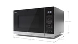 SHARP YC-PC322AE-S Microondas con grill y aire caliente (1000 W, 32 L, 10 niveles de potencia, función eco, función descongelador), color plateado y negro
