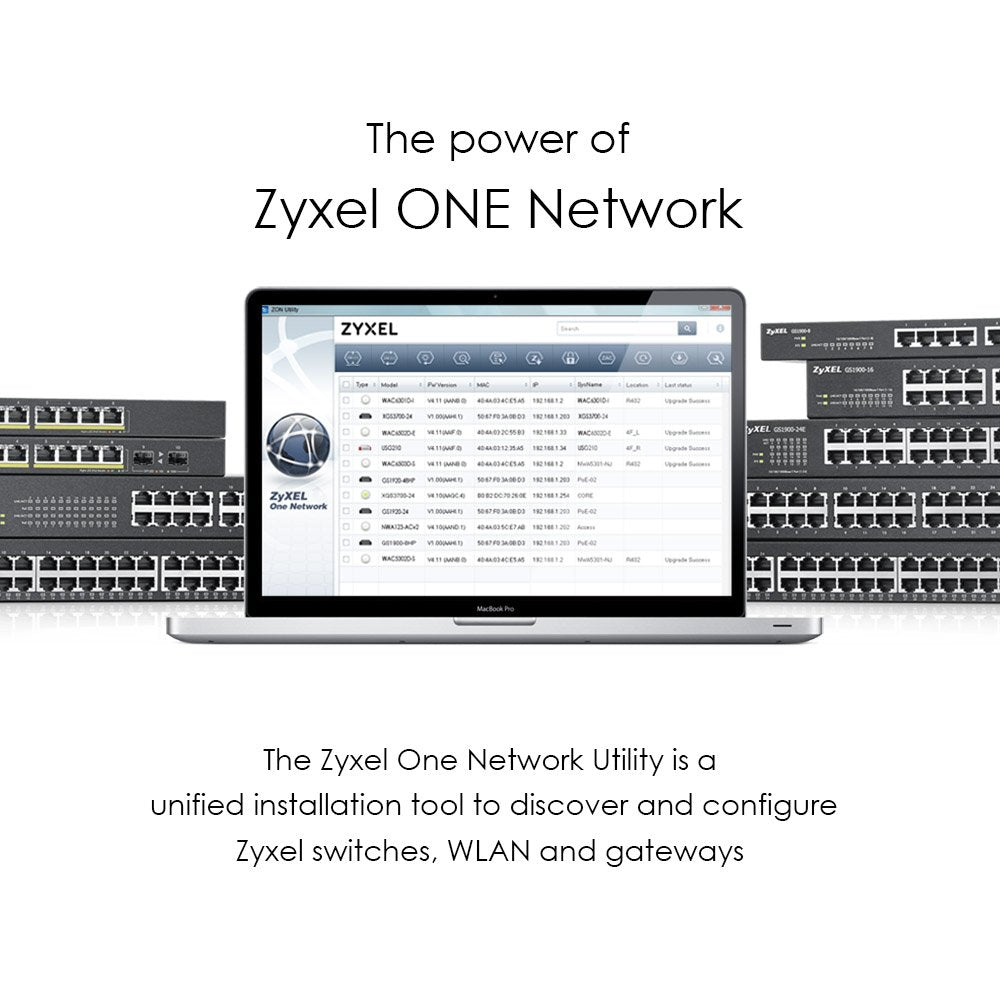 Zyxel Switch Gigabit de 48 Puertos | Gestión Inteligente | Montaje en Rack con 2 Puertos SFO | VLAN, IGMP, QoS | Garantía de por Vida [GS1900-48]
