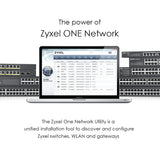 Zyxel Switch Gigabit de 48 Puertos | Gestión Inteligente | Montaje en Rack con 2 Puertos SFO | VLAN, IGMP, QoS | Garantía de por Vida [GS1900-48]