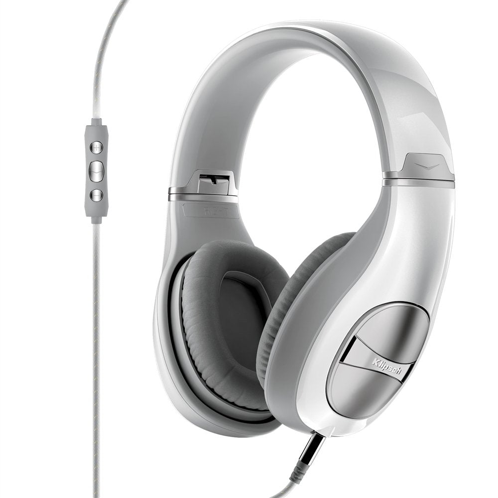 Klipsch Status - Auriculares de diadema cerrados inalámbricos (con micrófono, reducción de ruido), blanco