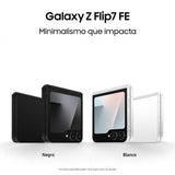 Samsung Galaxy Z Flip7 FE 128GB - Teléfono con IA, Diseño Plegable, Pantalla Frontal Amplia, Cámara 50MP, Memoria 8GB, Batería 4000 mAh, Garantía 3 Años + 1 año Extra, Negro (Versión Española)