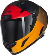 NOLAN Helmet X-804 RS Blocco 349 M, Carbono/Naranja/Arena/Rojo visceral