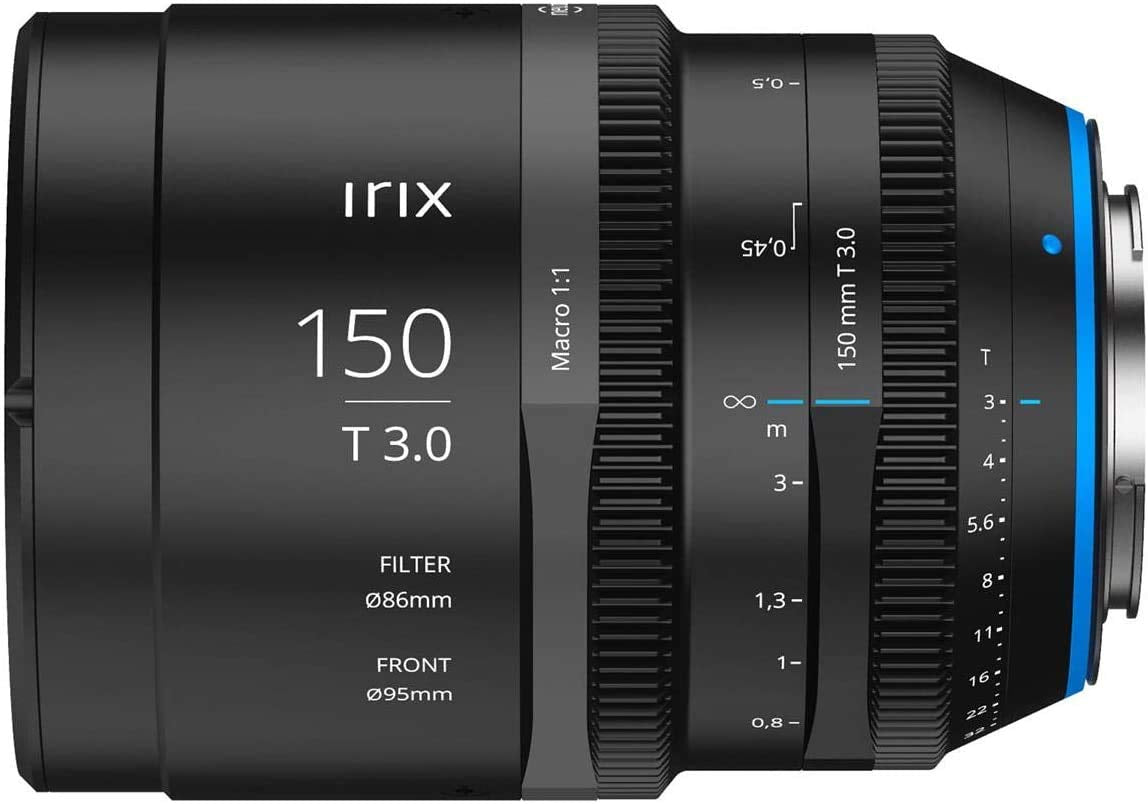 Irix Cine 150mm T3.0 Macro 1:1 Lente de vídeo 150mm para Arri PL || 11 láminas de Enfoque min 0,35 m rotación 270° || Lente de vídeo para PL