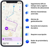 Invoxia GPS Pro Tracker - Ubicación en Tiempo Real - Suscripción de 1 año incluida - para Coches, Motocicletas, Bicicletas, niños - Alertas de Movimiento e inclinación - Red 4G LTE-M - hasta 3 Meses