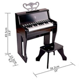 Hape - Piano con Taburete Aprende con Luces Negro (E0629)
