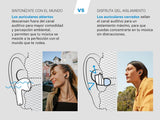 Sennheiser ACCENTUM Open Wireless - Auriculares con diseño Abierto, Sonido dinámico y Bluetooth 5.3, Resistencia a Salpicaduras IPX4, 28 Horas de autonomía y Estuche de Carga USB-C - Negro