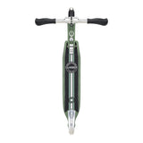 Globber - Flow Element Lights - Patinete Plegable de 2 Ruedas con luz LED, Freno Trasero y Manillar Ajustable, Desde los 5 años, para niños y Adolescentes - Verde Oliva