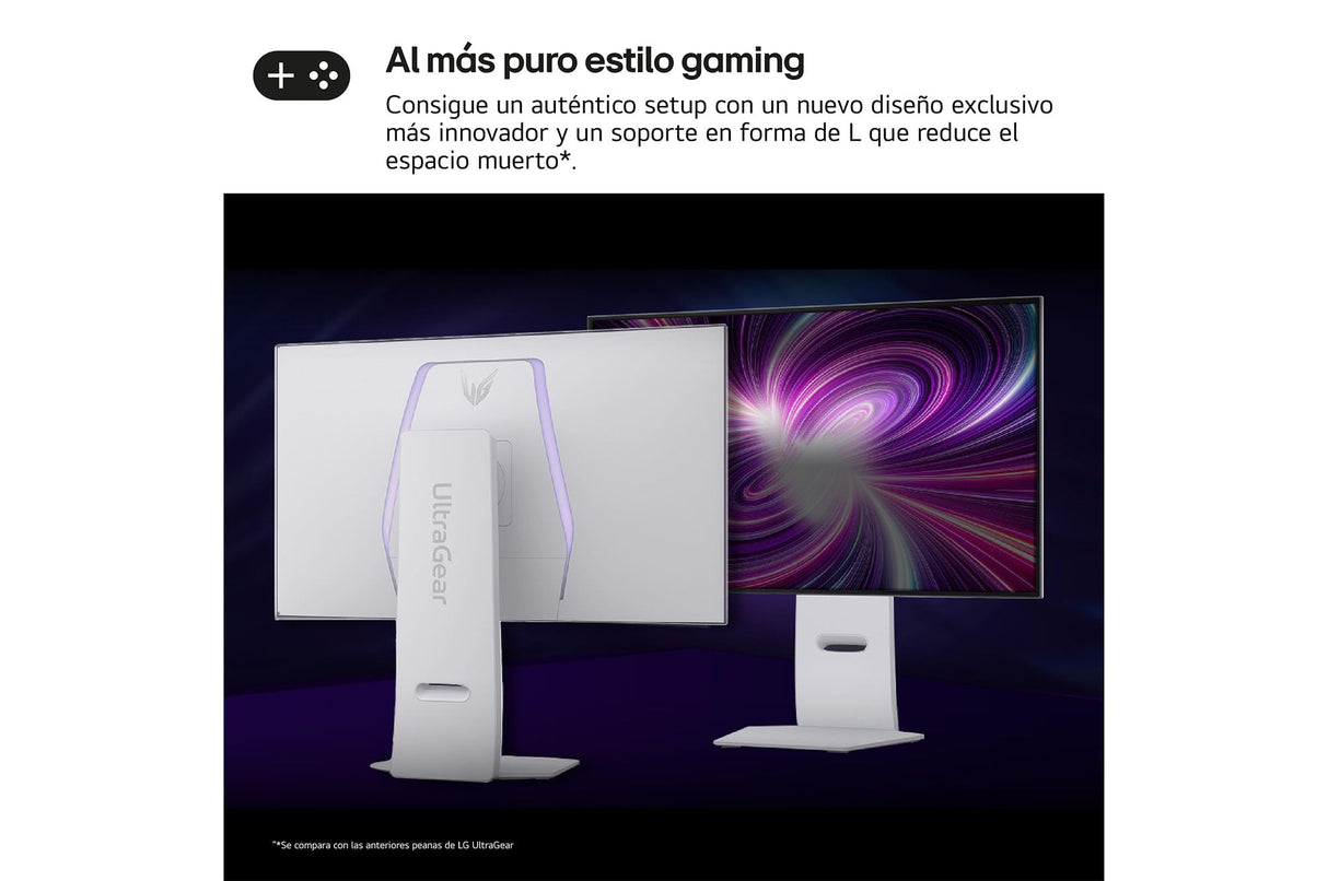 LG 32GS95UV-W - Monitor Ultragear OLED Gaming, 31.5'', 4K UHD, 240 Hz, 0,03ms, G-Sync Compatible y FreeSync Premium Pro, HDR10, DCI-P3 98,5%, Blanco