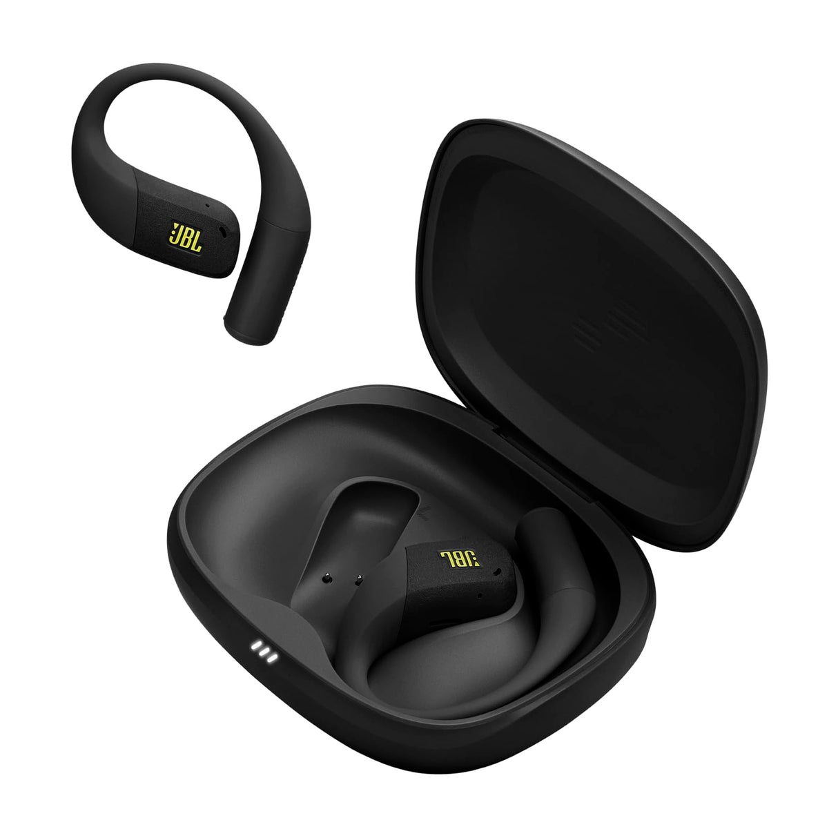 JBL Endurance Zone Auriculares Deportivos inalámbricos Abiertos True Wireless, diseño ergonómico de Gancho, OpenSound, 32 h de autonomía, Resistencia IP68, Google Finder, Negro/Verde