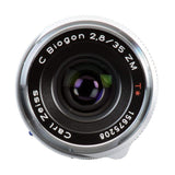 Carl Zeiss C Biogon T 2.8/35 ZM - Objetivo para Leica M (Diámetro: 52 mm), Plata