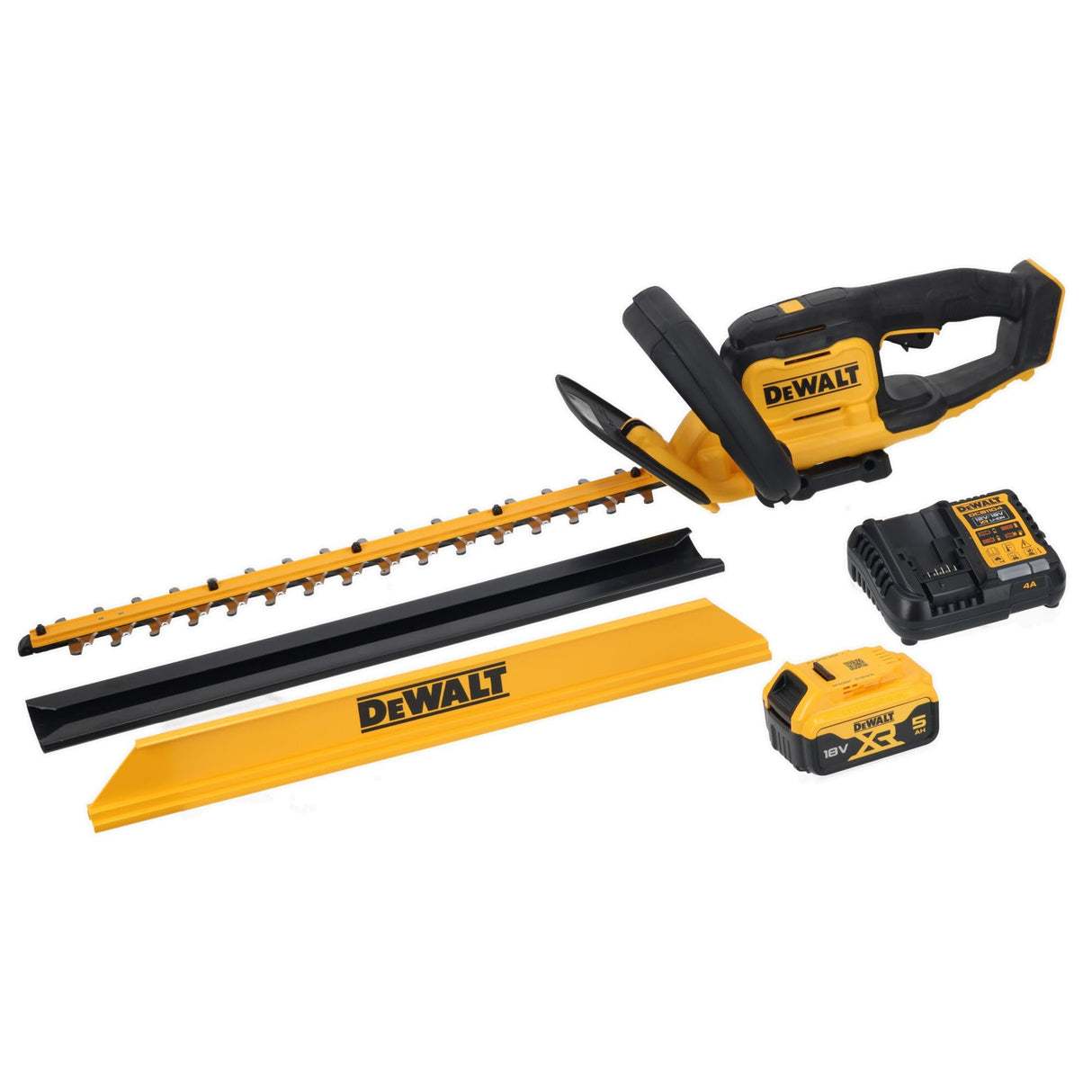 DEWALT Cortasetos XR 18V 55 cm 25 mm con batería de 5Ah incluida, DCMHT564P1-QW