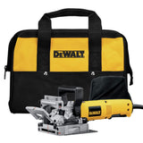 DEWALT DW682K-QS - Ensambladora 600W, Profundidad de Corte 20mm, Ajuste de Guía 0°-90°, Velocidad de 10.000 rpm, diámetro fresa 100mm, Profundidades de corte fijas 0/10/20