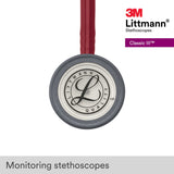Littmann Classic III - Fonendoscopio, de acero inoxidable, 69 cm, color granate