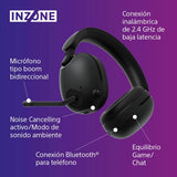 Sony INZONE H9, Auriculares inalámbricos Noise Cancelling Gaming, 360 Spatial Sound, cómoda sujeción, 32 Horas autonomía, Baja latencia, micrófono Boom de Calidad, Compatible con PC y PS5