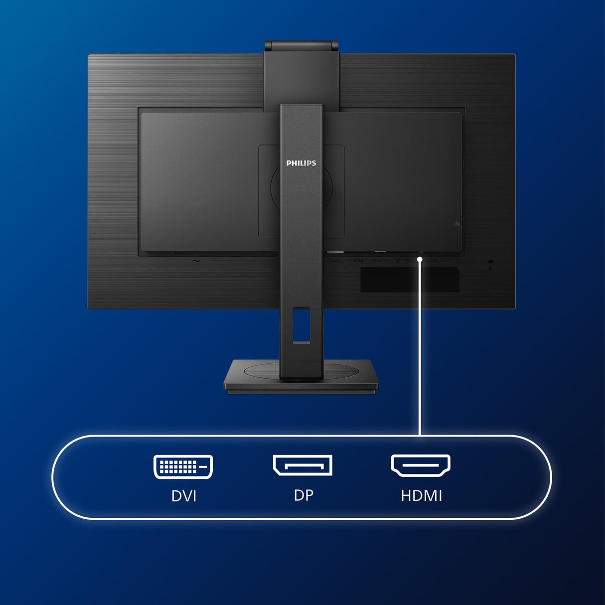 Philips 272S1MH Monitor 27 Pulgadas FHD, 75Hz, IPS, 4 ms GtG, Adaptive Sync., Altura Ajustable, Altavoces (1920x1080, 1x HDMI 1.4, 1x DP 1.2, USB-Hub), Negro