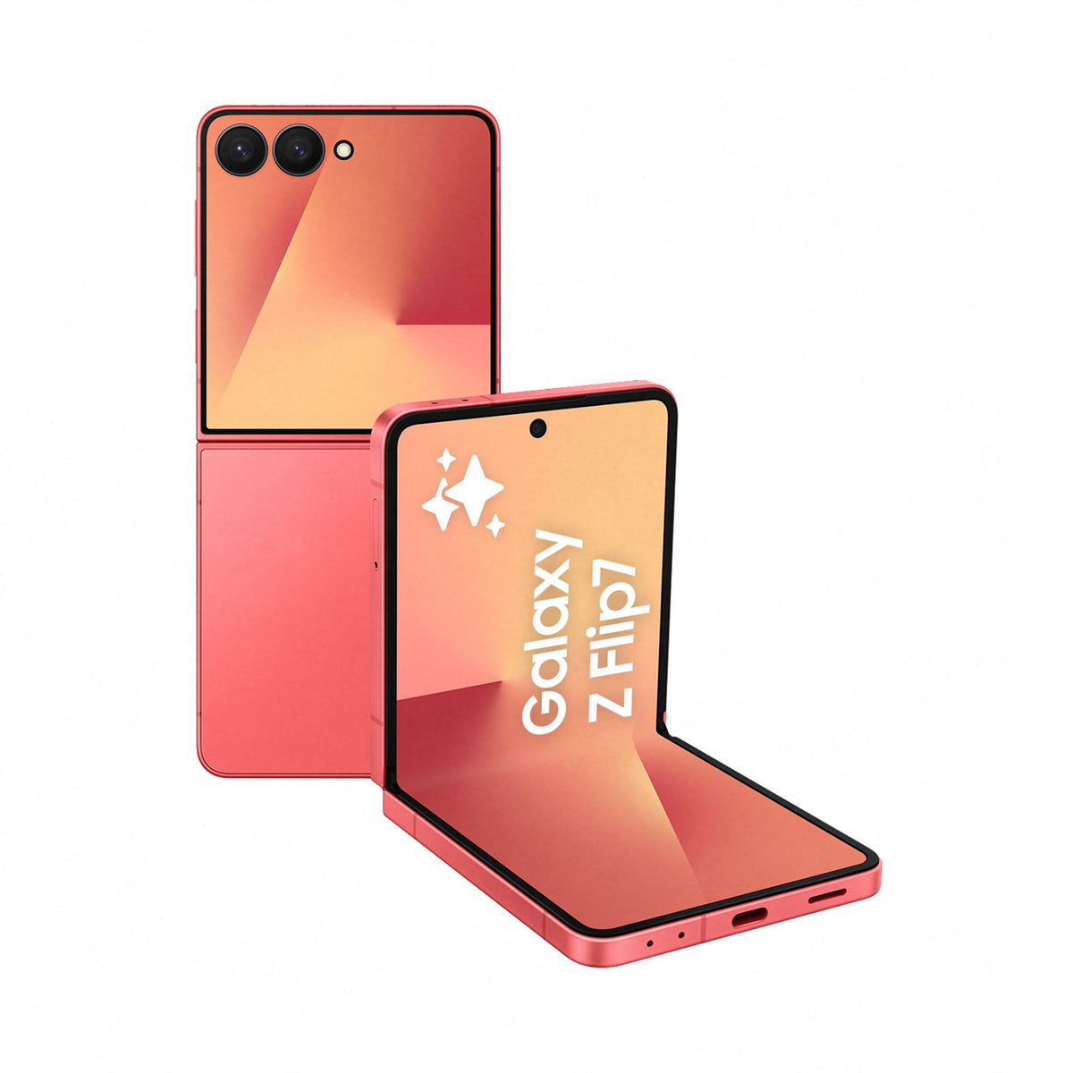Samsung Galaxy Z Flip7 512GB - Móvil con IA, Diseño Plegable, Pantalla Amplia, Cámara Selfie 50MP, Procesador 3nm, Memoria 12GB, Rojo Coral, Garantía 3 Años + 1 año Extra (Versión Española)