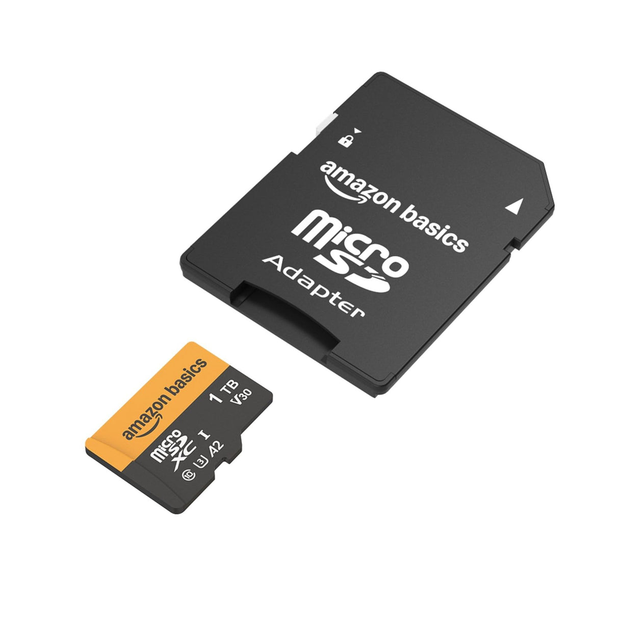 Amazon Basics Tarjeta MicroSDXC de 1 TB con Adaptador, Velocidad de Lectura de hasta 200 MB/s, Paquete de 1