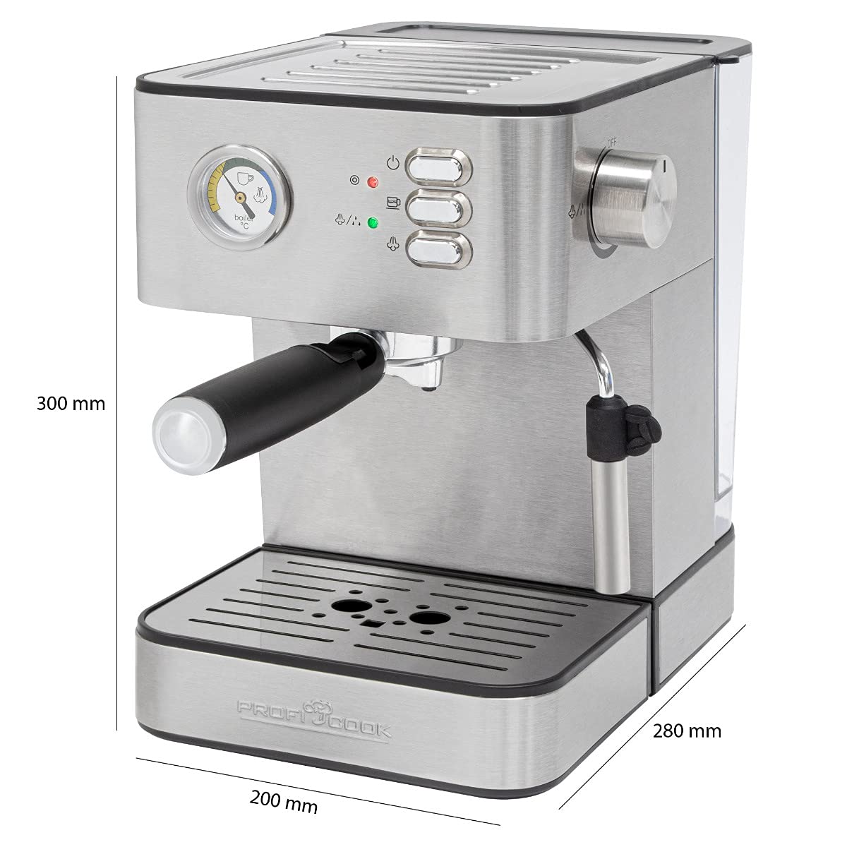 Profi Cook WAVE - Prof Espressomaschine PC-ES 1209 inox sr