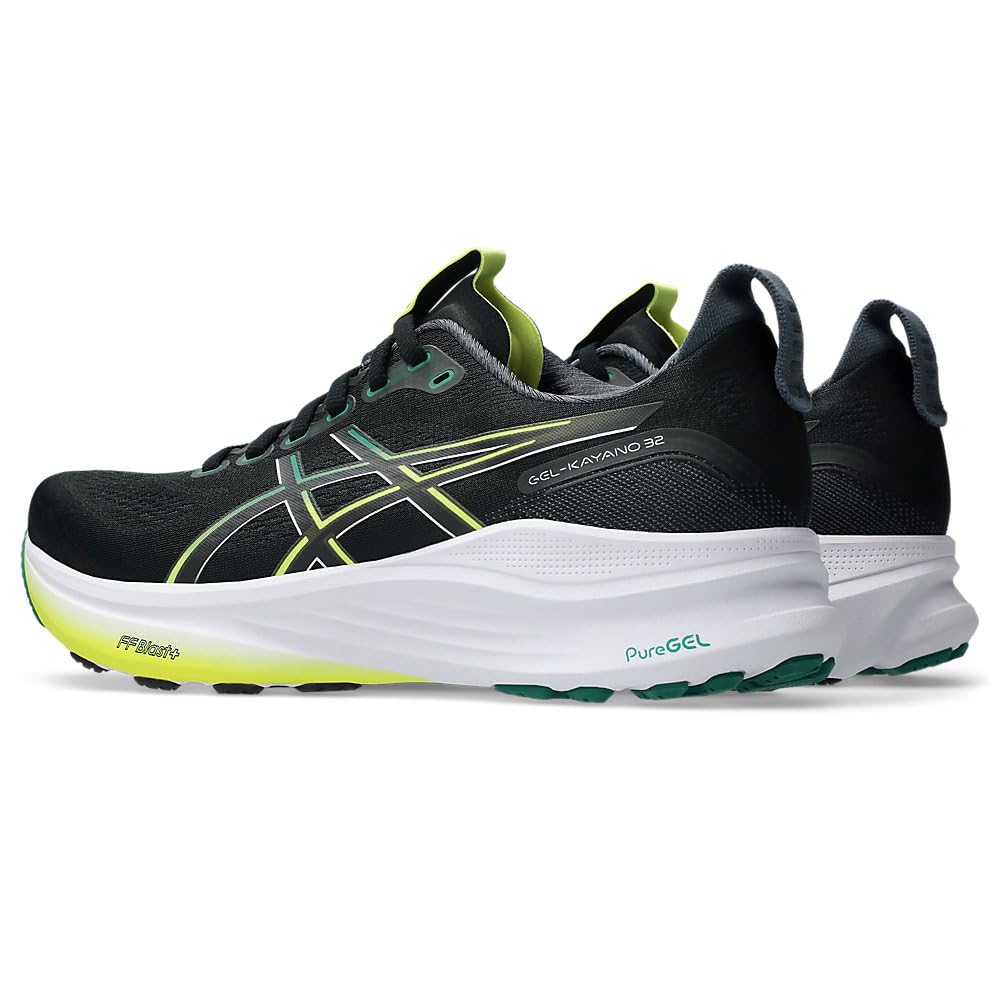 ASICS Gel-Kayano 32, Sneaker Hombre, Black Jasper Green, 44.5 EU