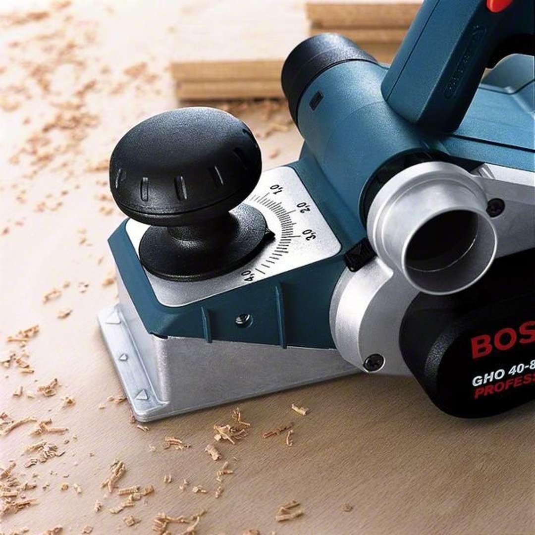 Bosch GHO 40-82 C Professional - Cepillo (169 mm, 296 mm, 173 mm, 3200 g) Negro, Azul, Plata