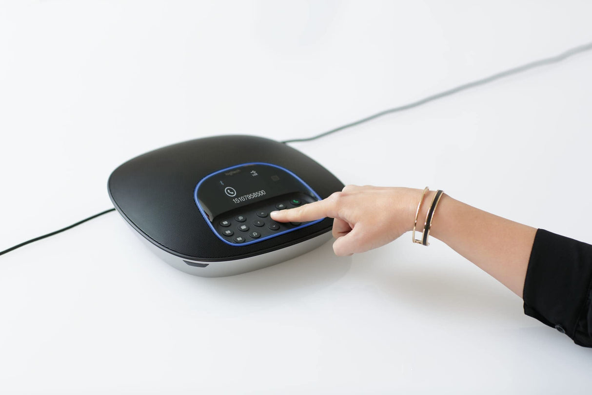 Logitech Group, Sistema de Webcam para Videoconferencia, Full HD 1080p/30fps, Enfoque Automático, Skype for Business, Teams, Zoom, Fuze, Hangouts Meet, Hardware, Cortana, Cisco Jabber, Portátil/PC/Mac