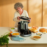 Cecotec Robot de Cocina Multifunción con Dispensador de Alimentos Mambo CooKing Unique. 2200W, 45 Funciones, Miles de Recetas Guiadas, Jarra Unique de 4,5L, Accesorios: Vaporera o Pala para Guisos