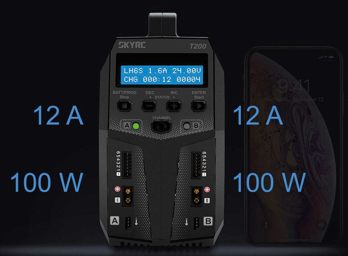 SkyRC T200 Cargador de batería Corriente alterna, CC